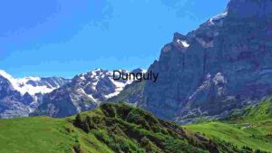 Swiss Alps Grassy Mountain