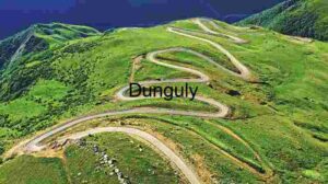 Curving Road Above Mountains