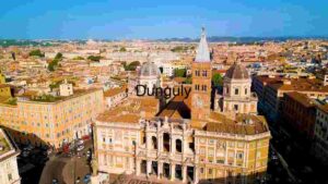 At Home Clock and Bells at Church in Rome Italy