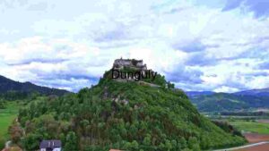 Hilltop Castle Amidst Verdant Forests