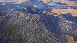 At Home Aerial View of a Rugged Lava Field