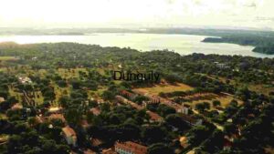 At Home Lakeside Aerial View