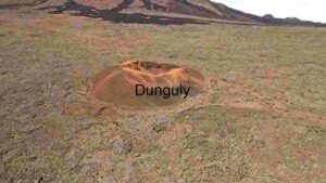 At Home Volcanic Crater in Barren Landscape