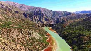 At Home Colorful River Bend in a Mountainous Landscape