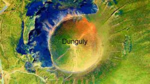 At Home Aerial View of a Vibrant Crater Landscape