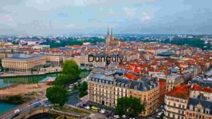 At Home Aerial View of European Cityscape