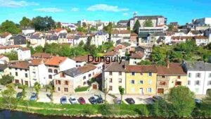 At Home Aerial View of a Quaint Riverside Town