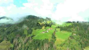 At Home Serene Alpine Village Amidst Misty Mountains