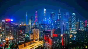 At Home Cityscape at Night: A Symphony of Lights