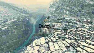 At Home Winter’s Embrace: A Snow-Covered Mountain Village