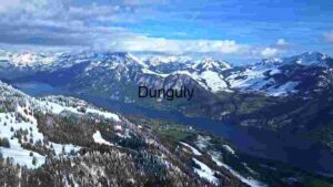 At Home Majestic Alpine Landscape with Snow-Capped Mountains and Serene Lake