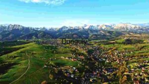 At Home Scenic Aerial View of a Mountain Village