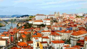 At Home Panoramic View of Old Porto Cityscape