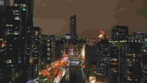 At Home City Nightscape: Illuminated Urban Elegance
