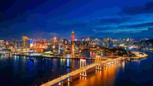 At Home Vibrant Cityscape at Twilight