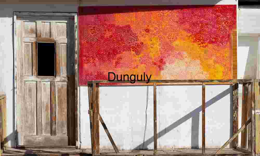 Red panel by a door; Bombay Beach Threshold of Contrast: Where Decay Meets Color
