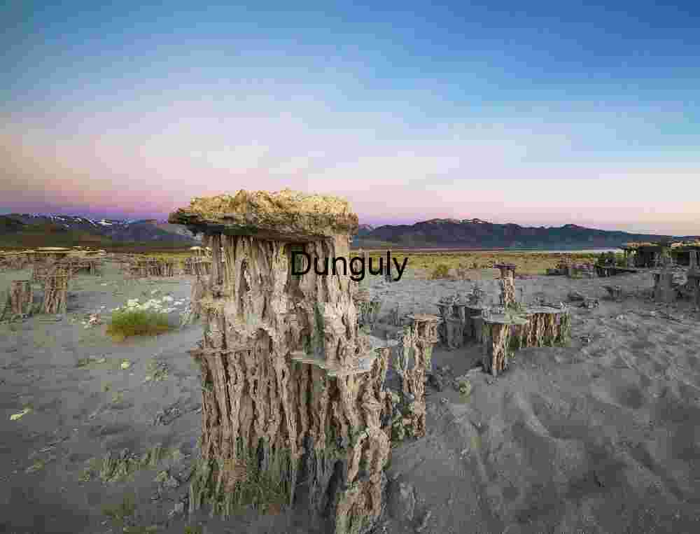 Anticrepuscular rays above the sand tufa, Mono Lake Stone Sentinels: Tufa Towers Beneath a Painted Sky