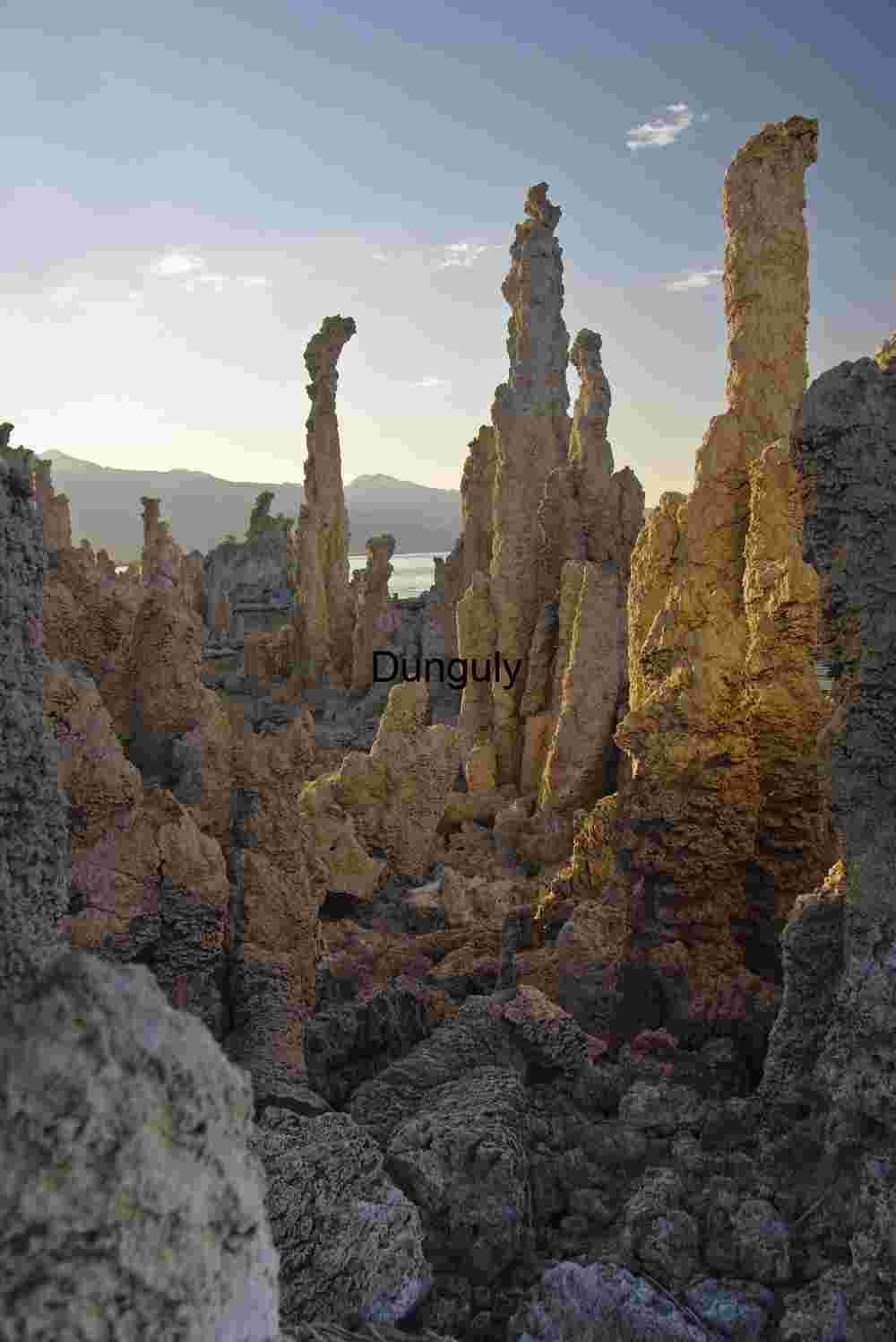 Mono Lake , Backlit tufa pinnacles Mono Lake Backlit Tufa Pinnacles