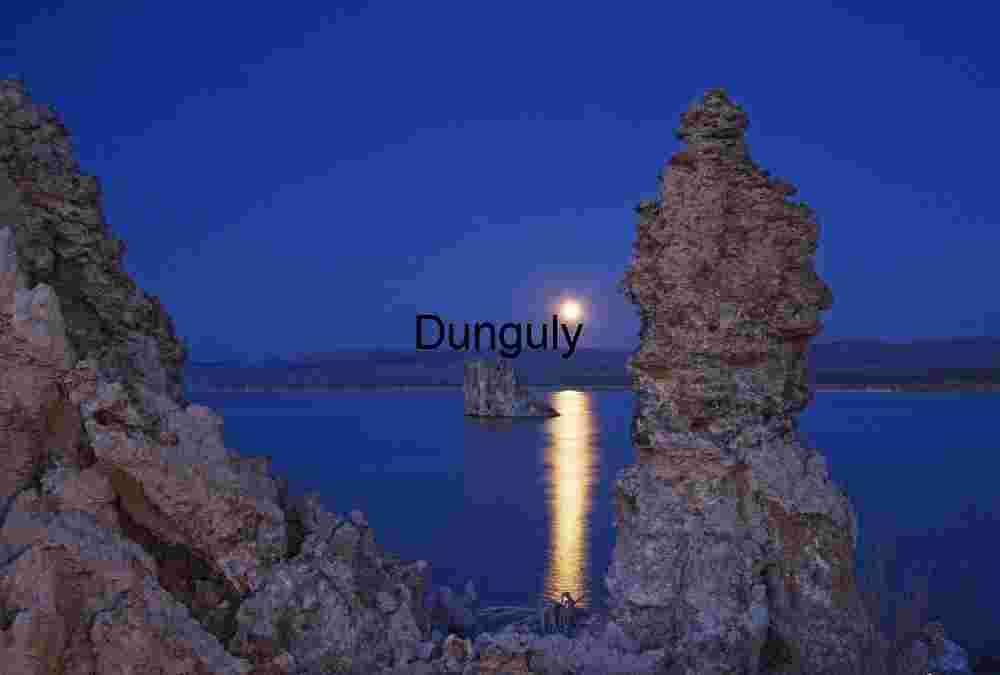 Mono Lake, moonrise reflection over tufa Moonlit Silence Across Rugged Waters