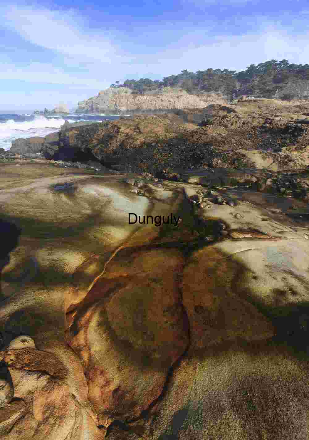Ochre rocks, Point Lobos Title Rugged Coastal Rock Formations and Tide Pools