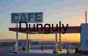 Deserted Gas Station and Café at Sunset in Remote Landscape