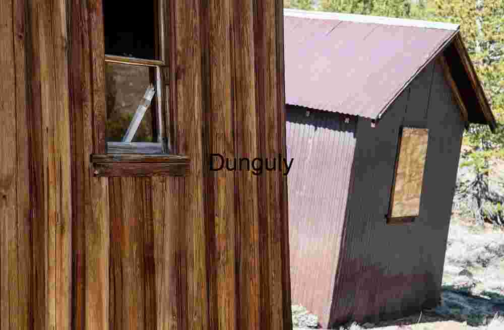 Two sheds - two angles- Log cabin mine, Lee Vining Forgotten Shelter: Wooden and Metal Structures in Rural Decay
