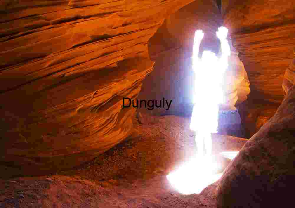 Beam me up, Scotty, Narrows of Happy Canyon, Orange Cliffs, Glen Canyon N.R. Ethereal Silhouette in Glowing Slot Canyon Light, Utah