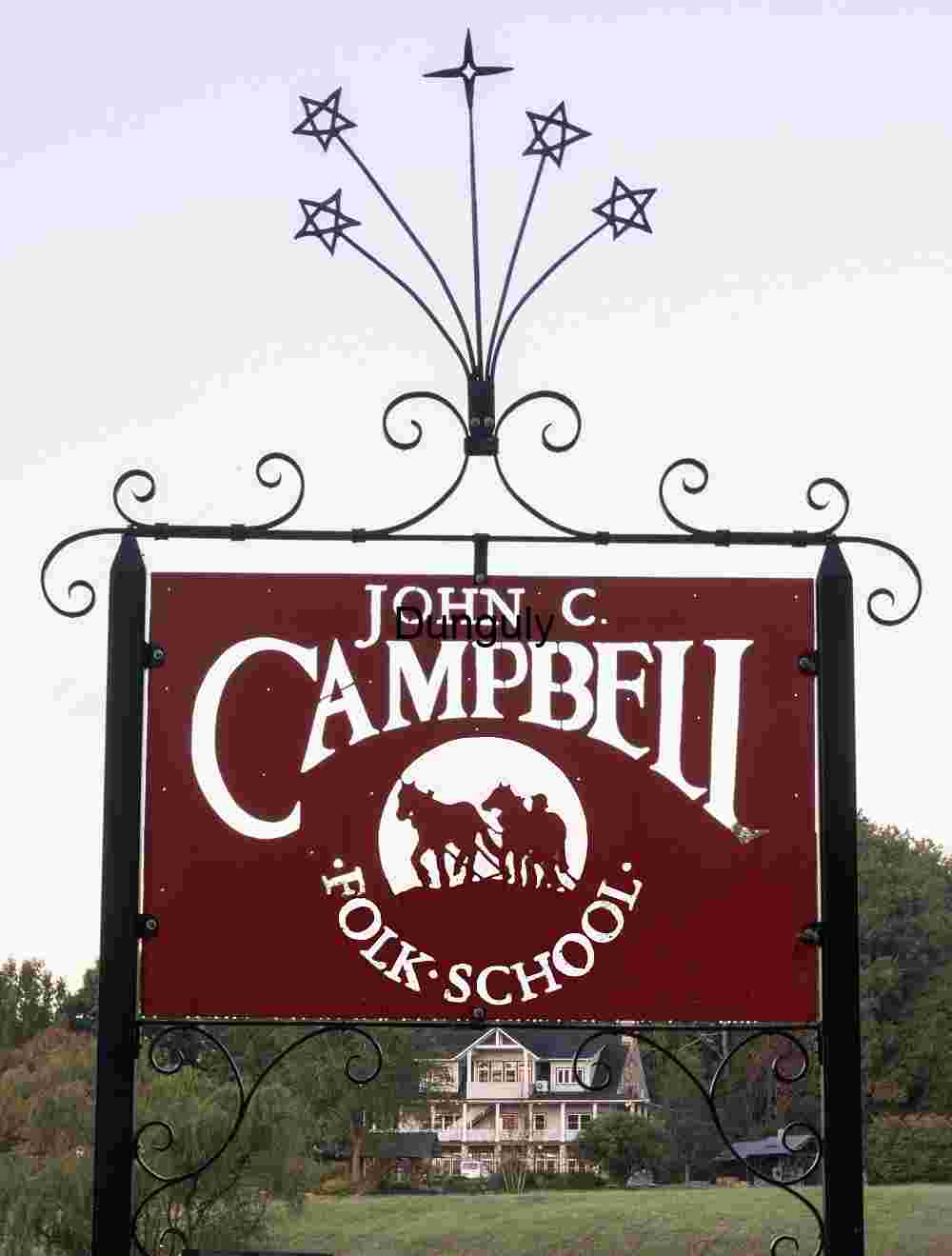 Cantrell Blacksmith Shop, John C. Campbell Folk School Sign & Entrance