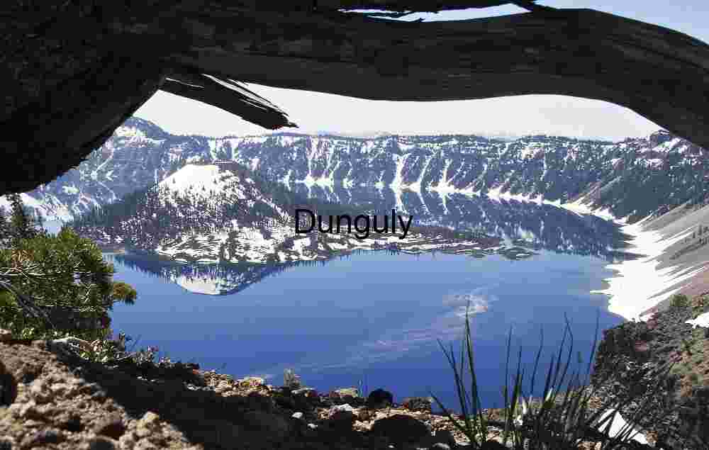 Crater Lake, through branch bow Crater Lake, through branch bow