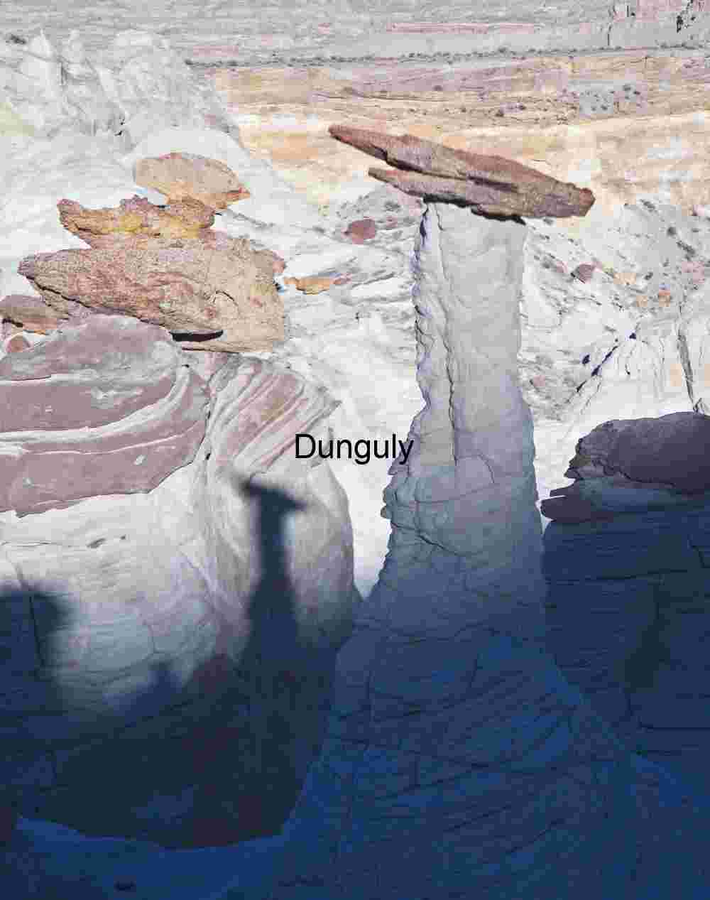 Hoodoo shadow; Upper White Rocks, Hoodoo shadow | Upper White Rocks