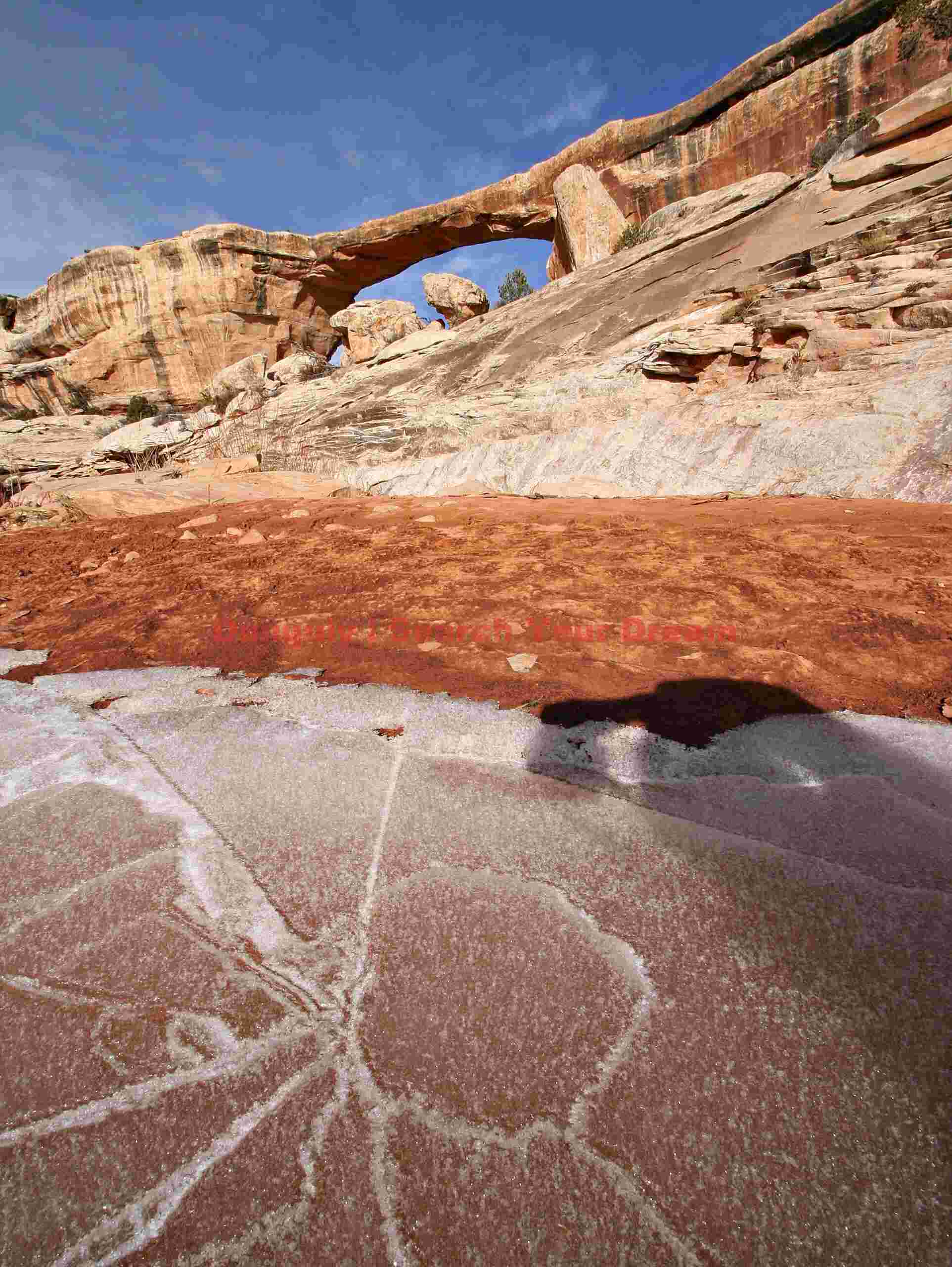 Ice patterns and Owachomo Natural Bridge Intricate Ice Patterns and Owachomo Natural Bridge Formation