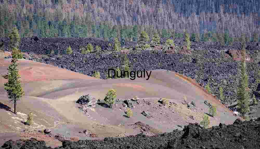 Overview of the Painted Dunes from the Cinder Cone; Lassen National Volcanic Park Painted Dunes Lassen Volcanic National Park Landscape