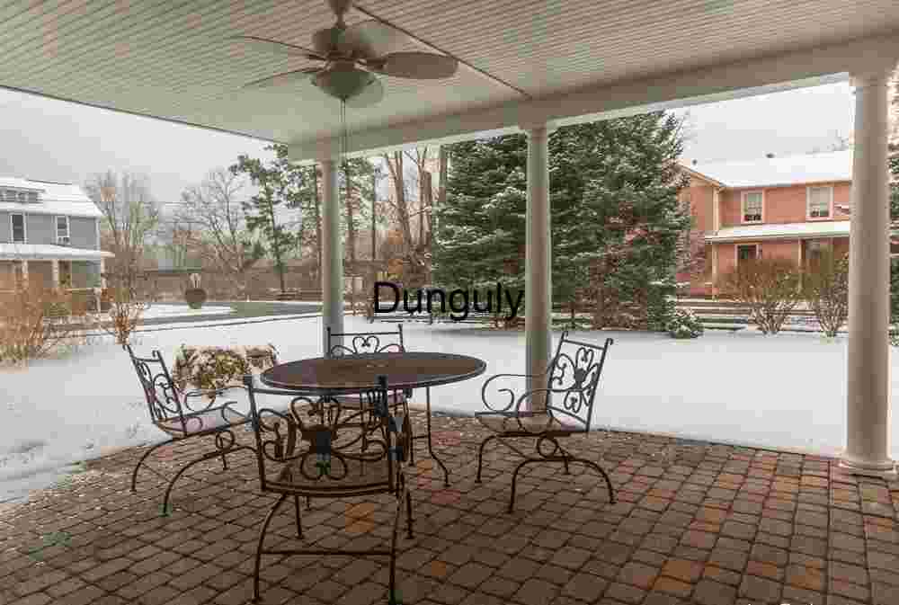 Parker House patio in snow; GAP trail Parker House patio in snow; GAP trail