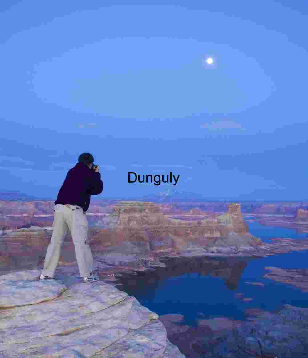 Self-portrait, Lake Powell moonrise Self-portrait, Lake Powell moonrise