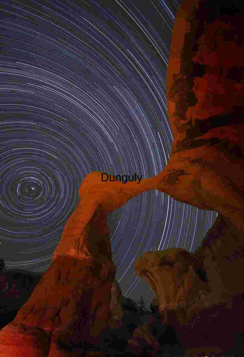 Starcircles over Metate Arch, Devil's Gar Starcircles over Metate Arch, Devil's Gar