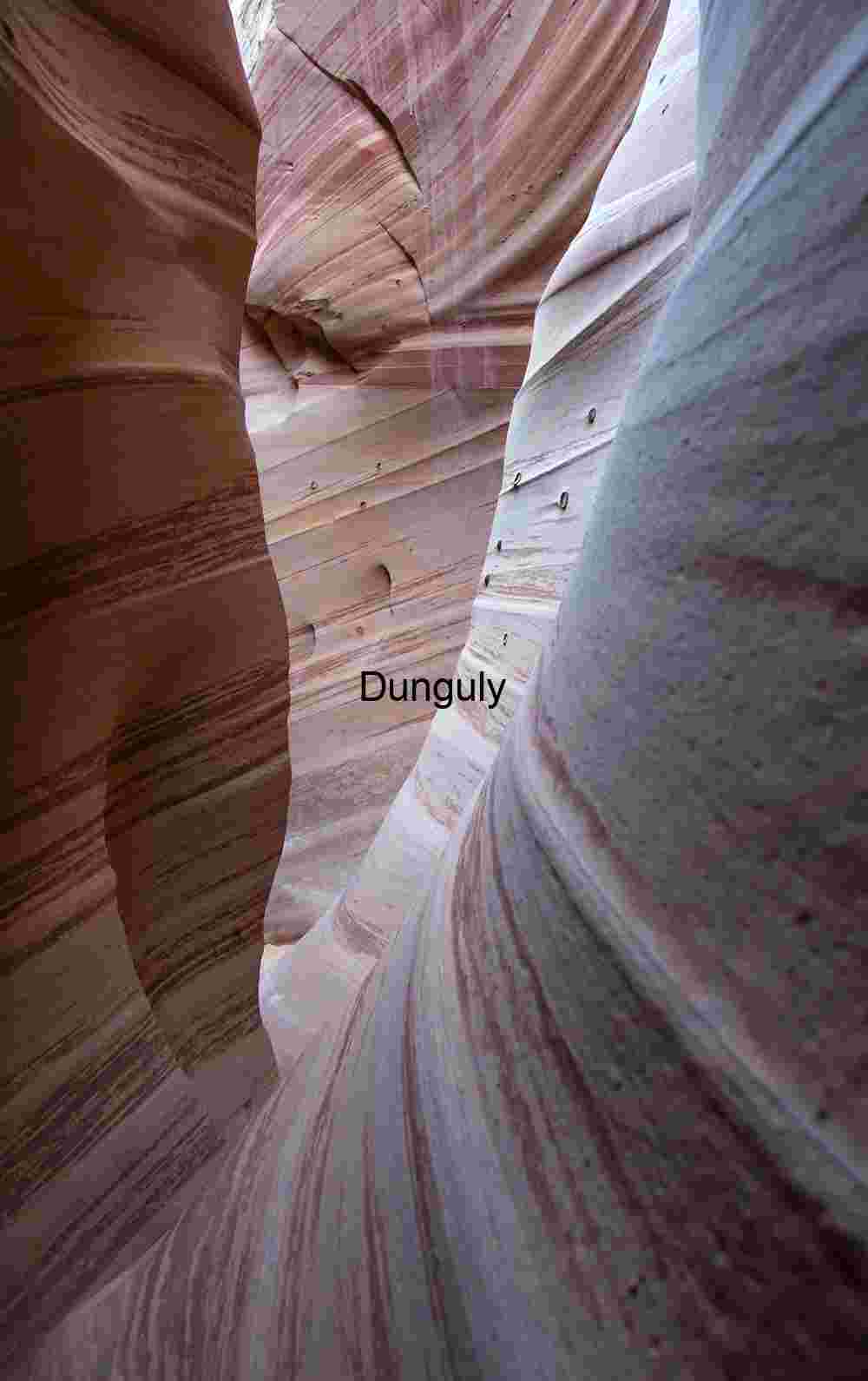 Zebra patterns, Escalante National Monument Yellow stripes at entrance to the Nautilus, Vermillion Cliffs N.M.