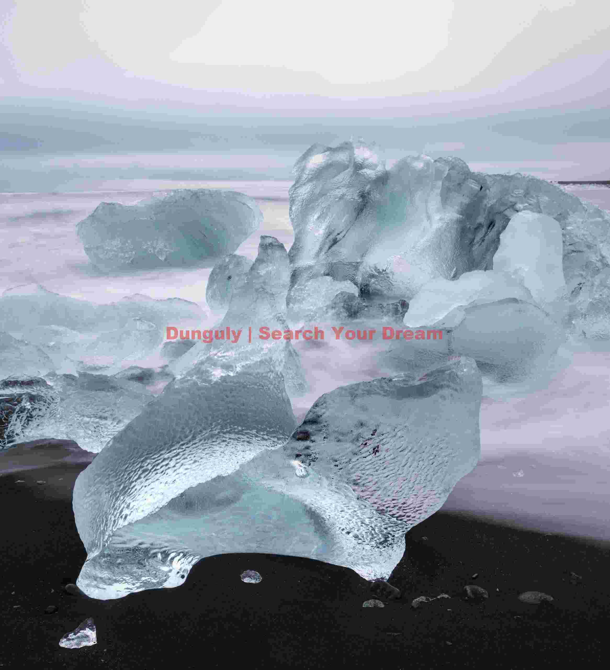 Beached Jökulbergs, Jökulsárlón, Iceland Glacial Ice Formation at Beached Jökulbergs, Jökulsárlón, Iceland