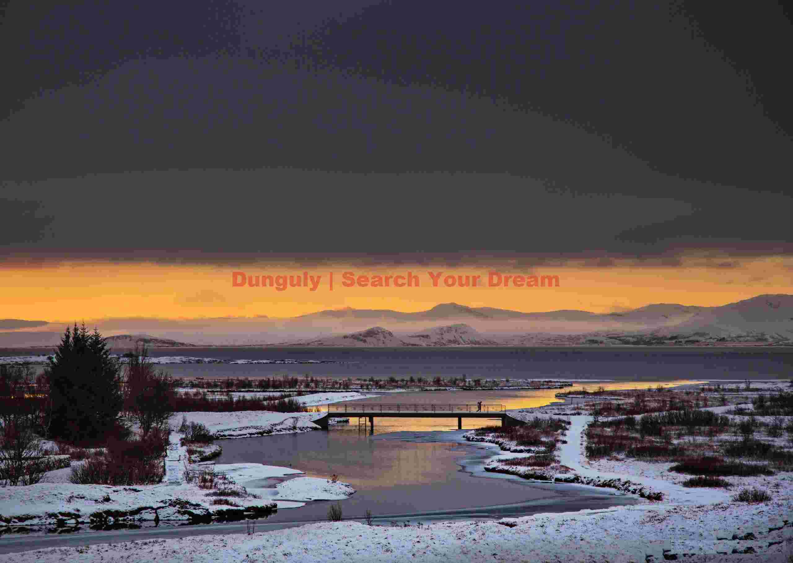 Bridge over Pingvellir; Iceland Glacial Ice Formation at Bridge over Pingvellir