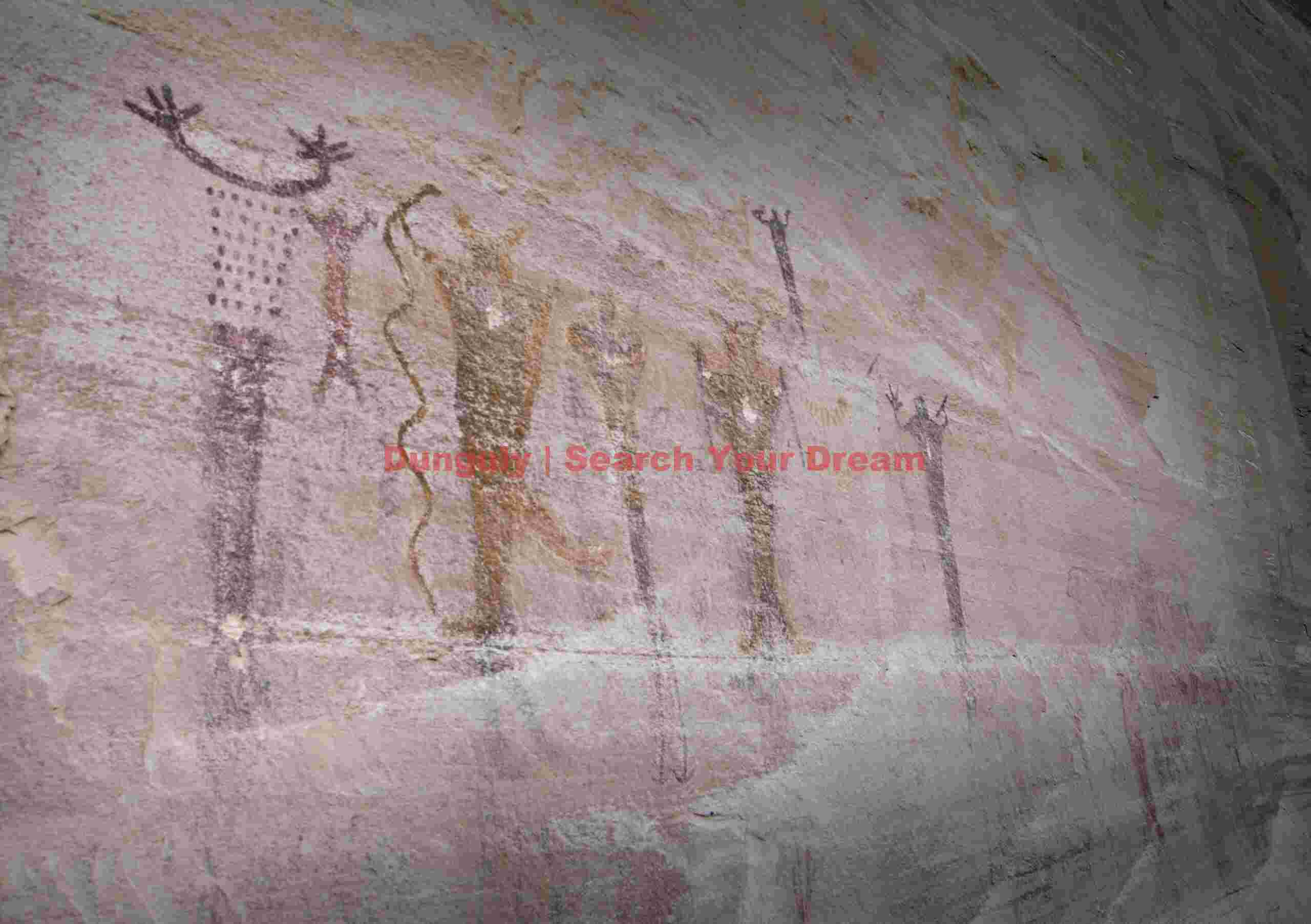 Buckhorn Wash pictograph, pontillistic figure Pointillistic Figure Pictograph at Buckhorn Wash