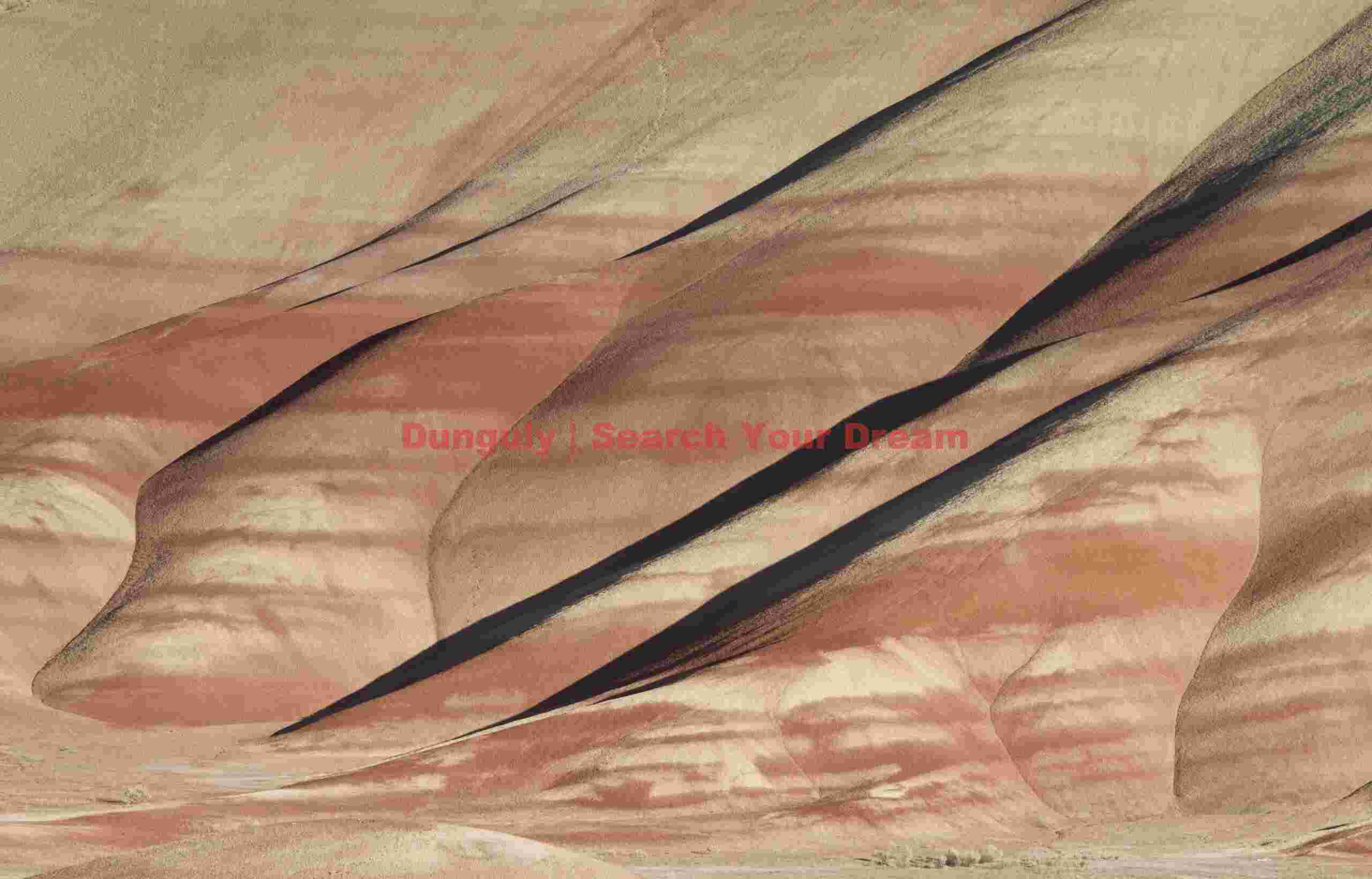 Diagonals and stripes #2, Painted Hills, Oregon Striated Geological Study