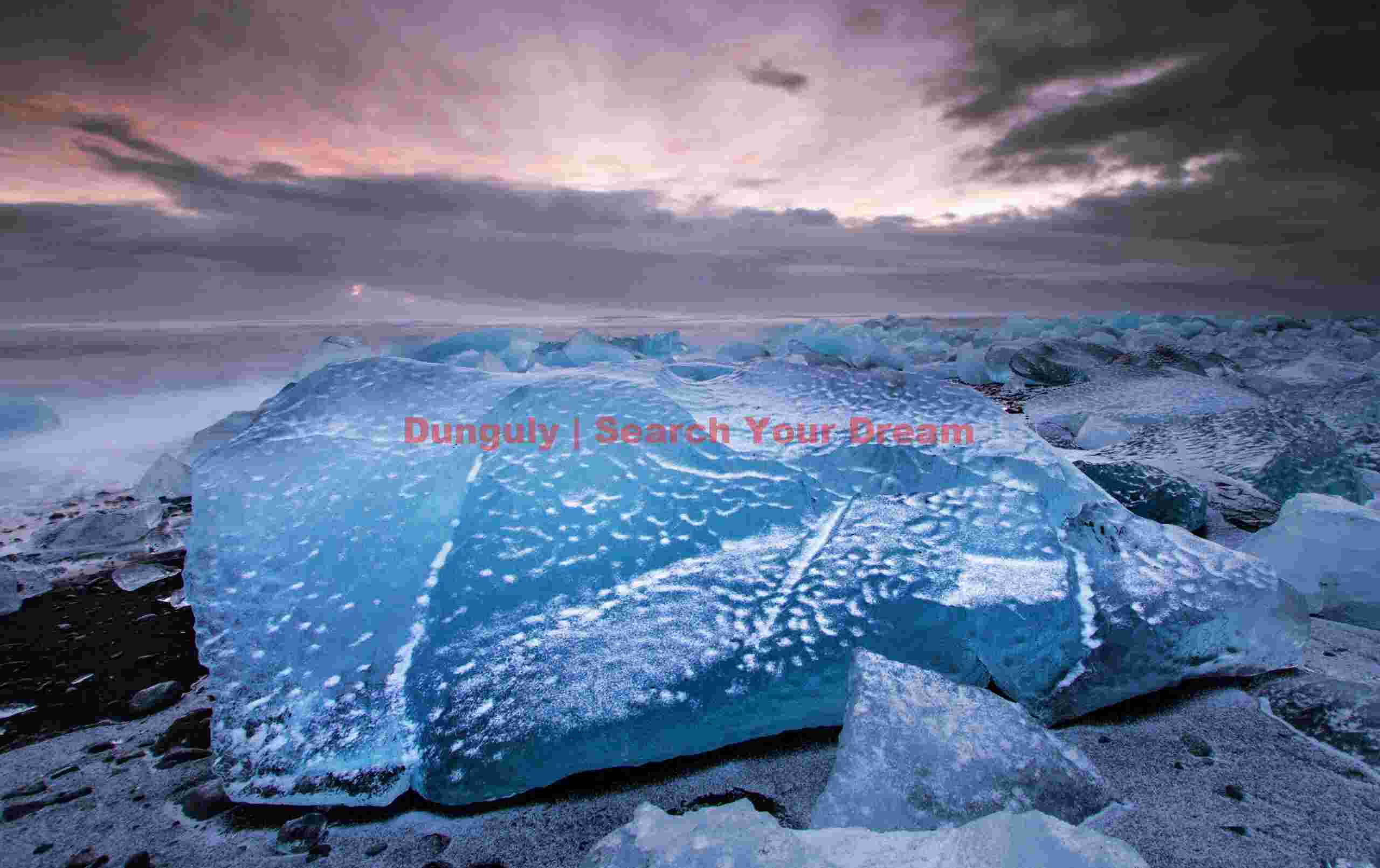Foreboding dawn, Jokulsa beach, South Iceland Glacial Ice Formation at Foreboding dawn, Jokulsa beach, South Iceland