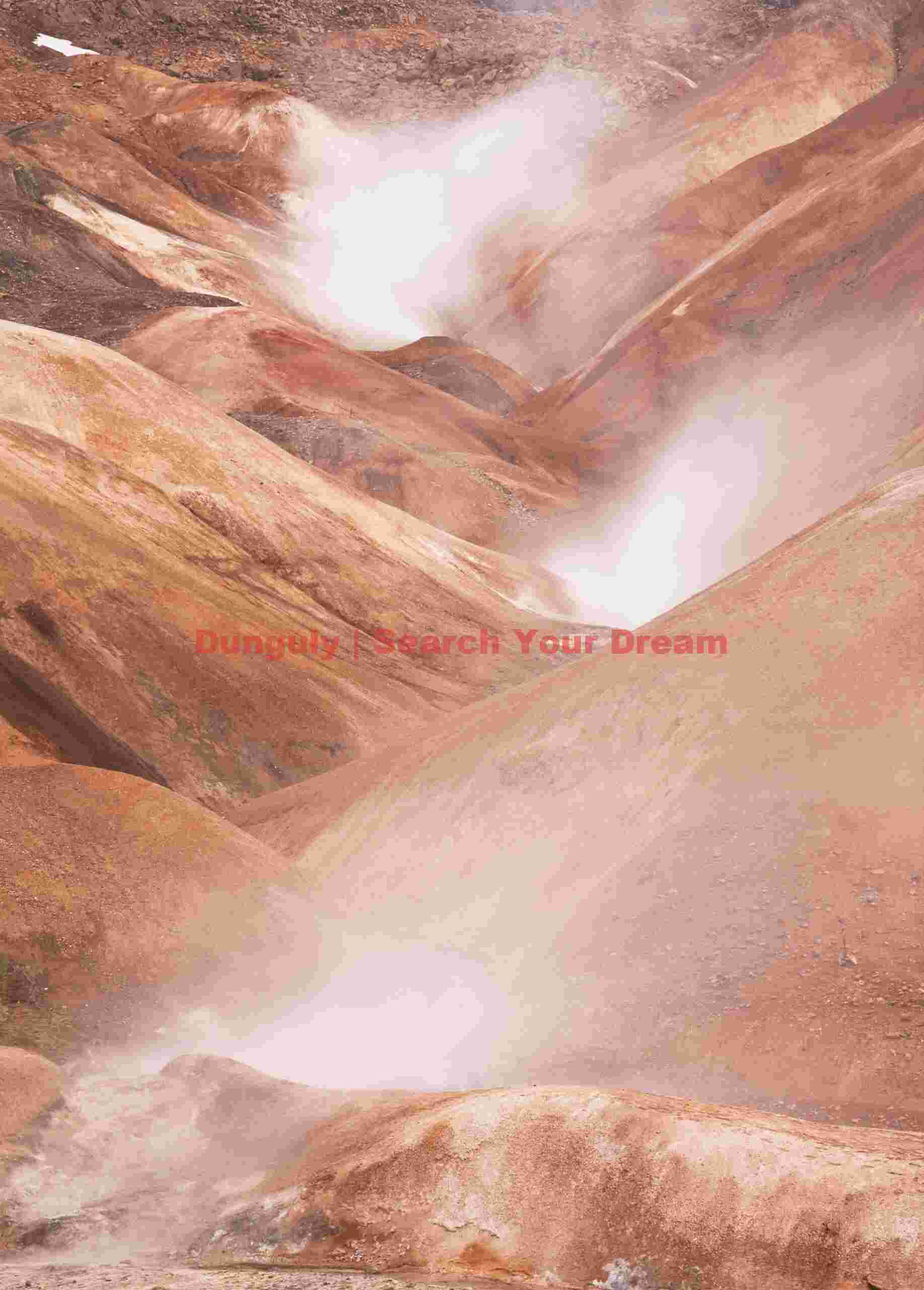 Hot springs and ryholite hills,Kerlingarfjoll; Iceland Glacial Ice Formation at Hot springs and ryholite hills,Kerlingarfjoll