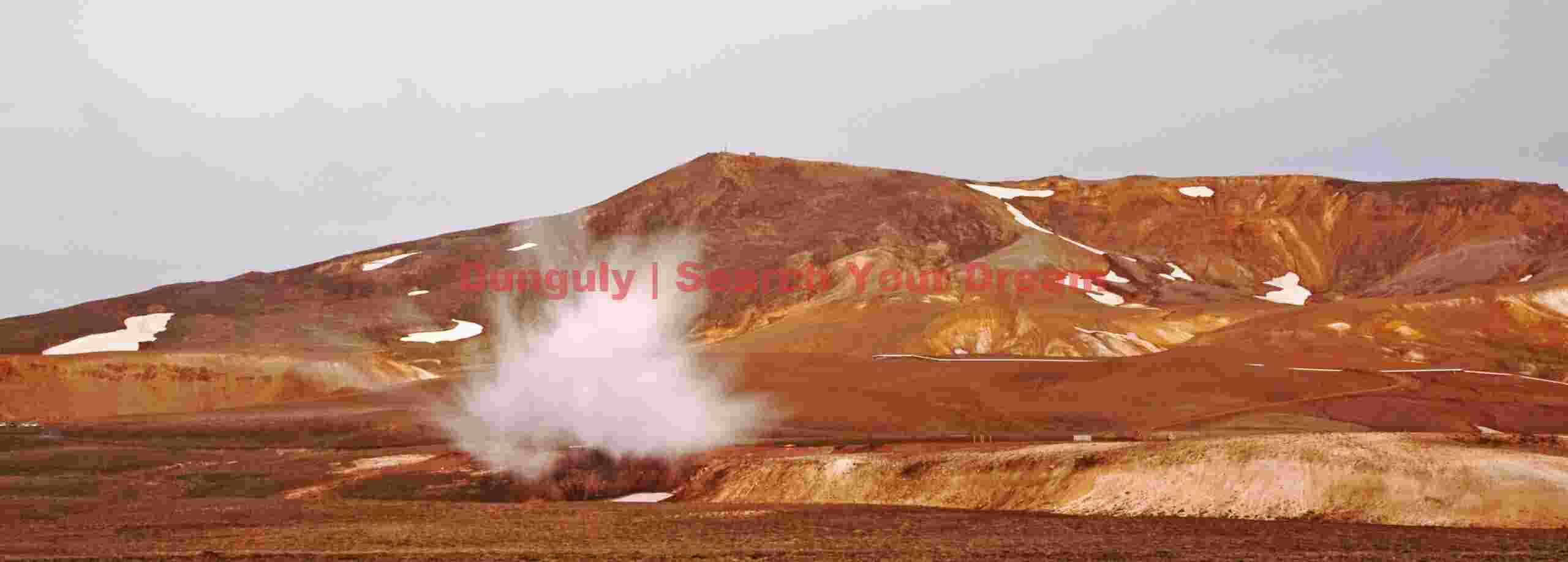 Hverir geothermal area; Iceland Glacial Ice Formation at Hverir geothermal area