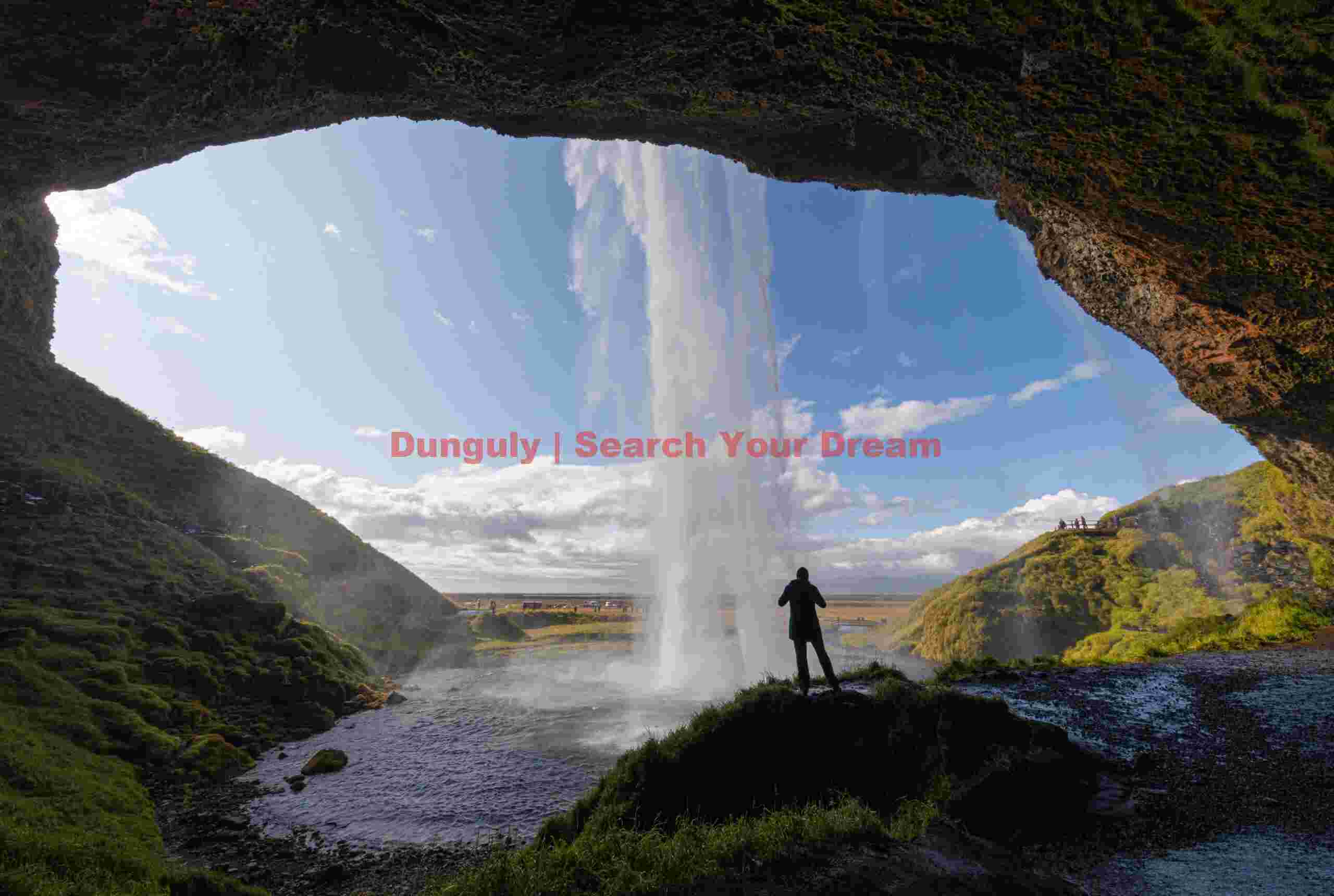 Photographer behind Selandjafoss; Iceland Photographer behind Selandjafoss