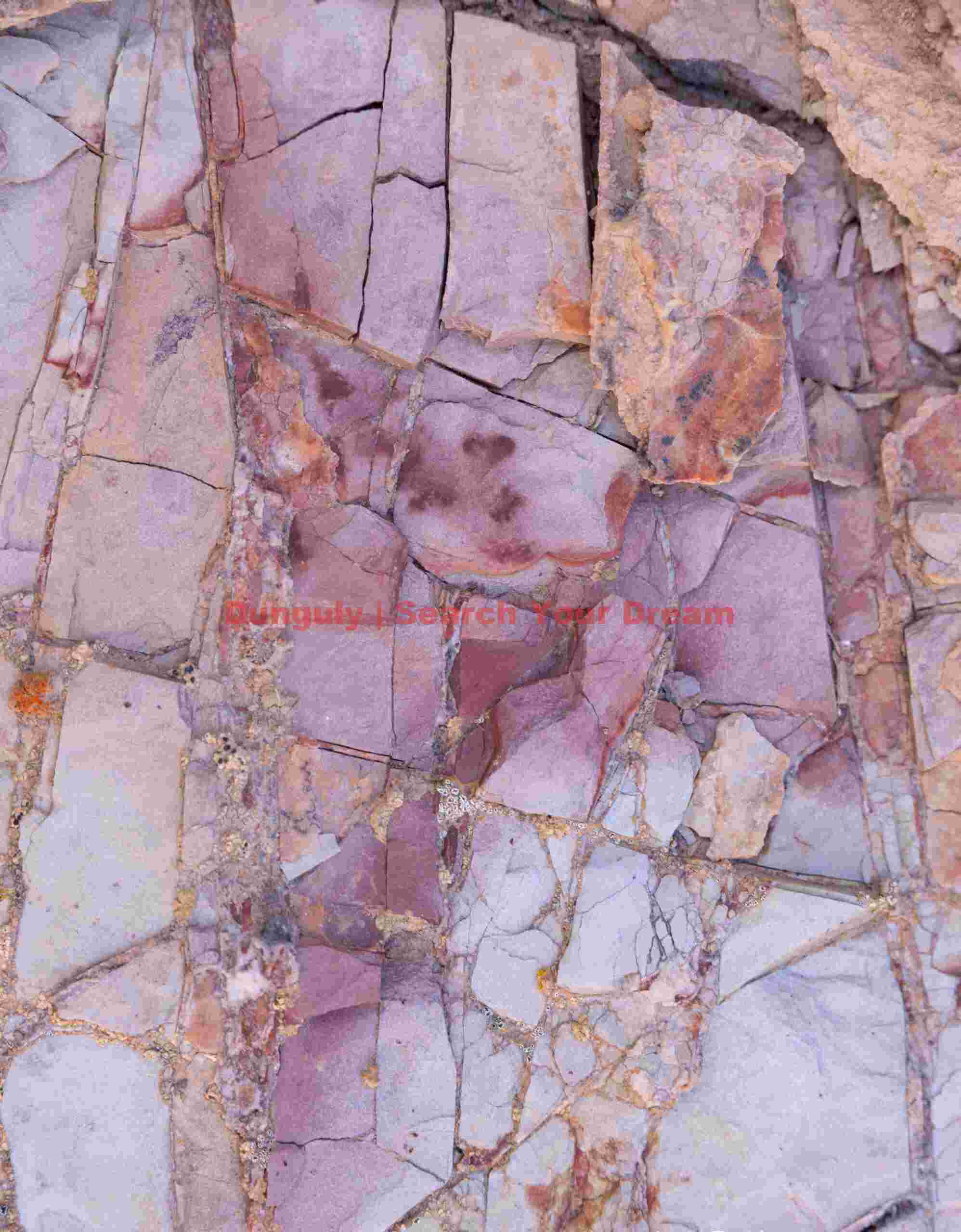 Pink fractured rock; Emigrant Peak, Nevada Pink Fractured and Weathered Rock at Emigrant Peak