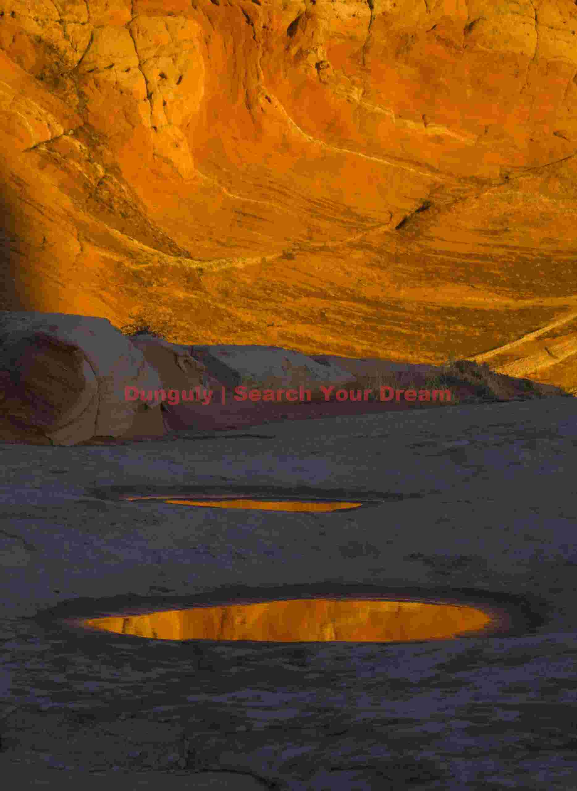 Red pool reflections White Pocket, Arizona Red pool reflections White Pocket - Arizona