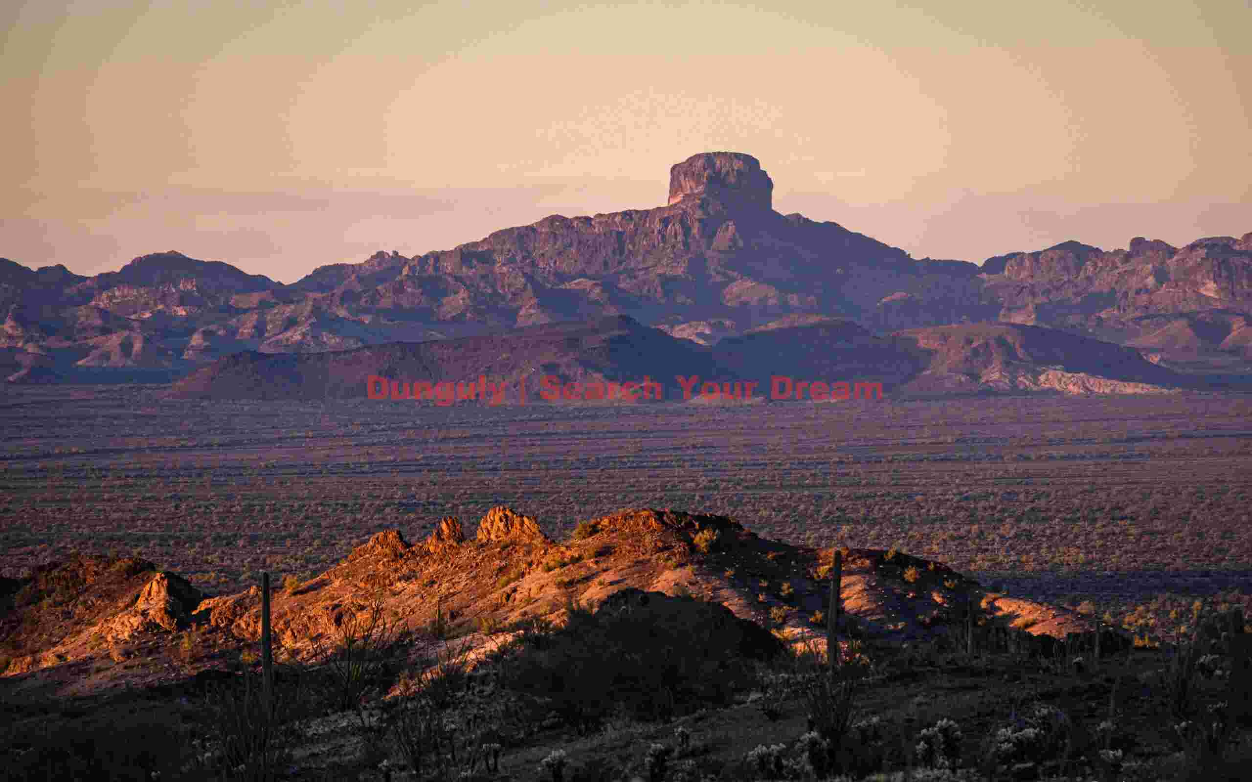 Sunrise view to Castle Dome Peak; KOFA Wildlife Reserve Sunrise View to Castle Dome Peak - KOFA Wildlife Reserve