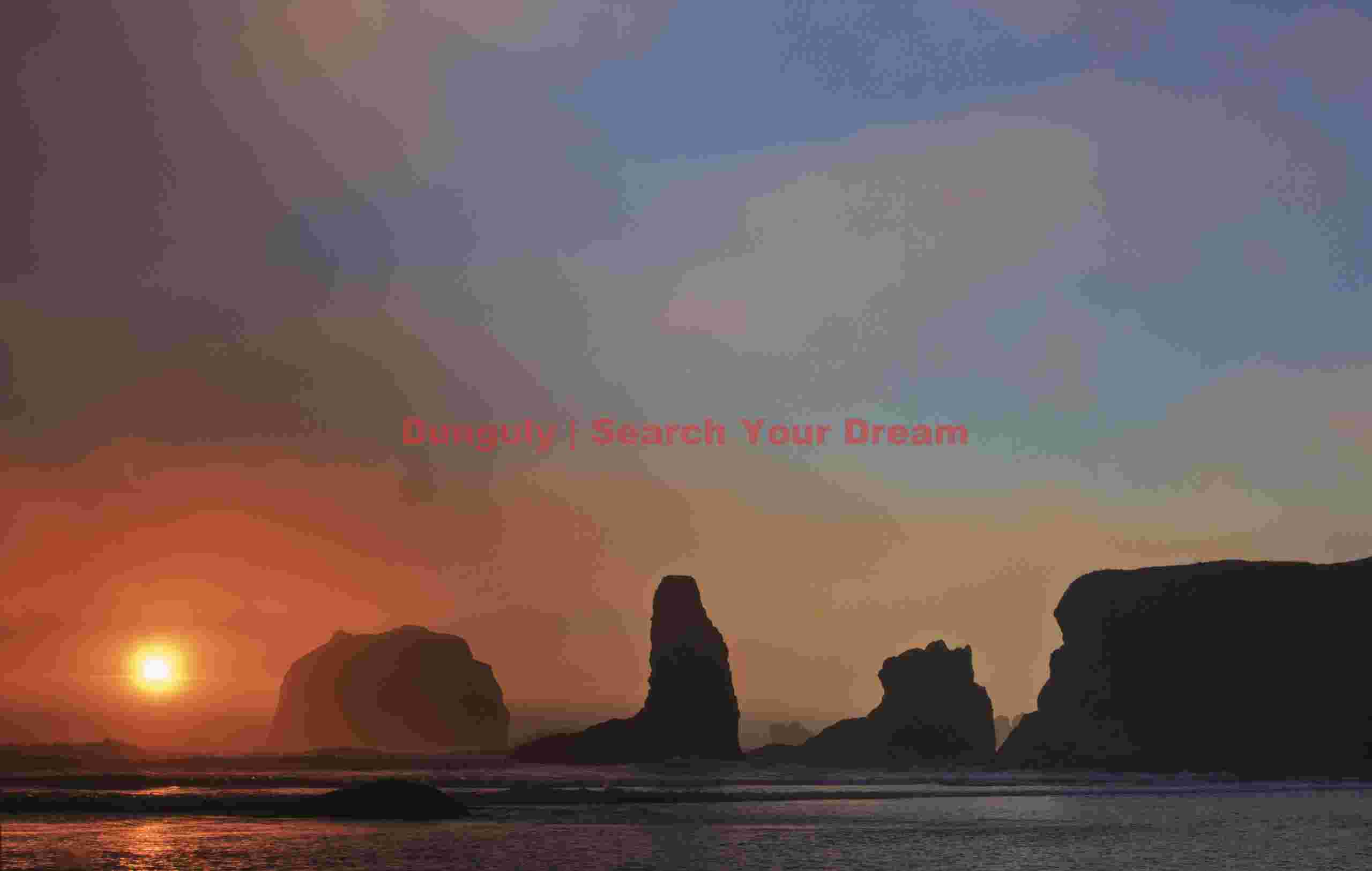 Sunset through mist, Bandon Beach, Oregon Sunset Through Atmosphere