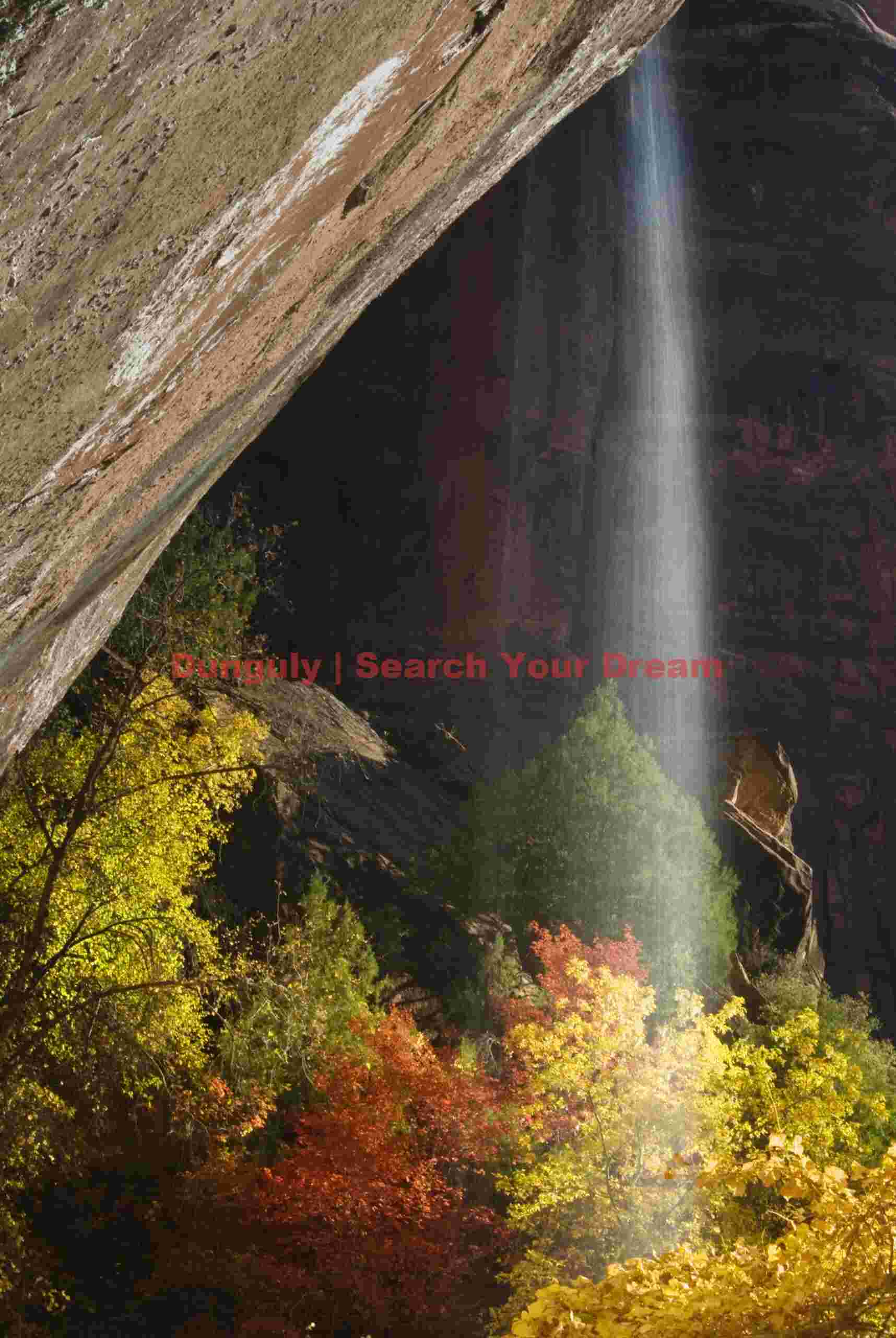 Waterfall, lower Emerald Pool, Zion Natl. Park, Utah Lower Emerald Pool Waterfall in Zion
