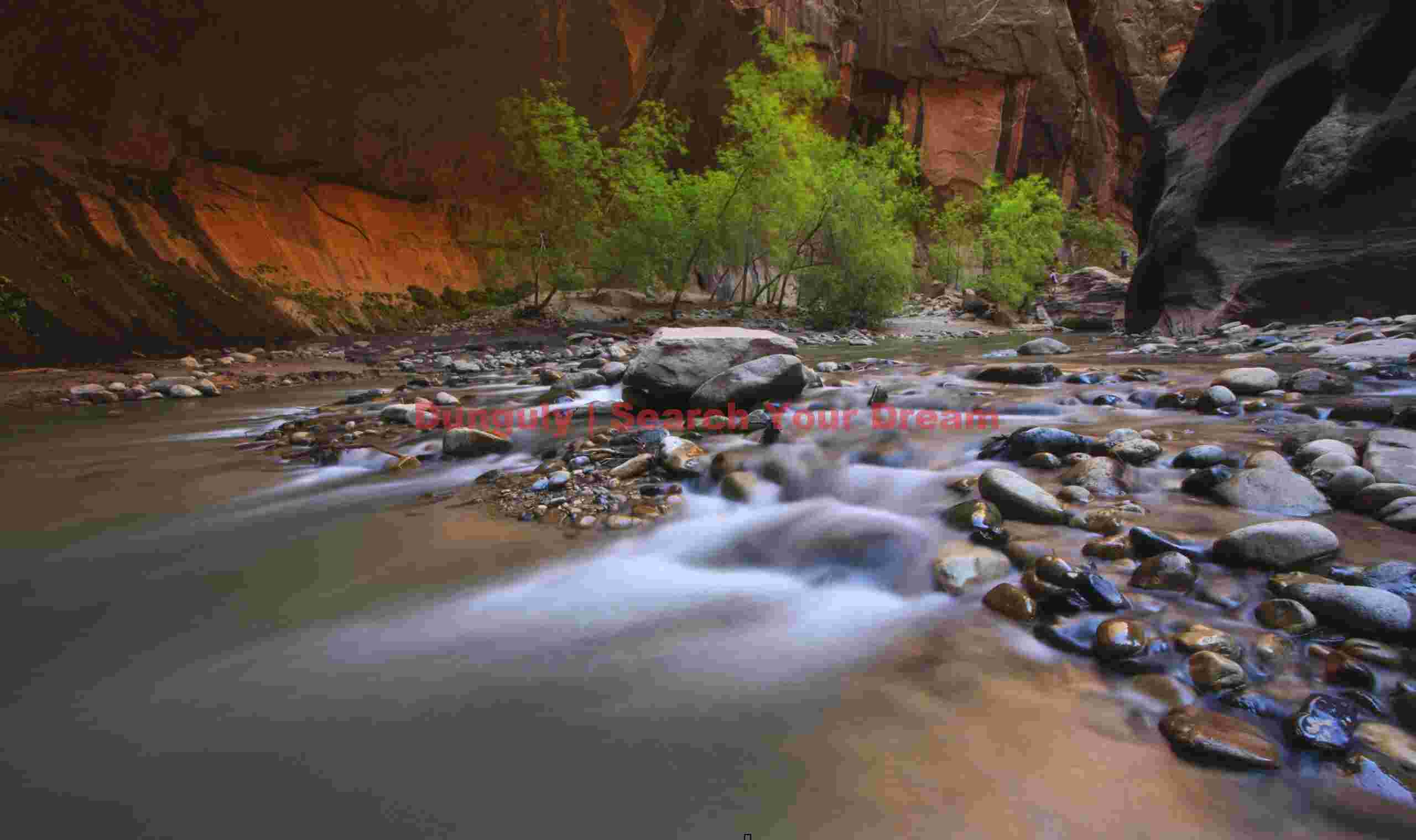 Zion Narrows cascade Cascade in the Zion Narrows